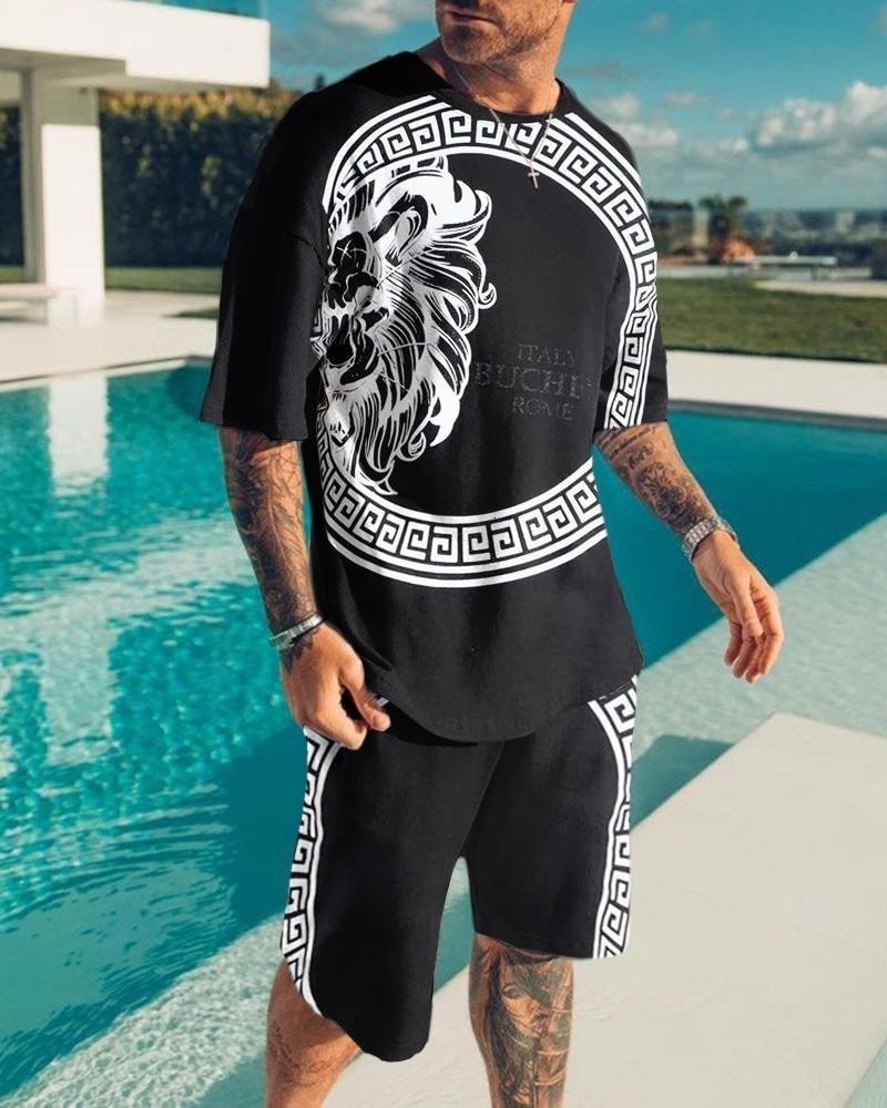 Men's Tracksuits Summer Menswear Casual Menswear T-shirtShorts Sportswear Spades A Personalized Fashion Trend Creative 3D 230424