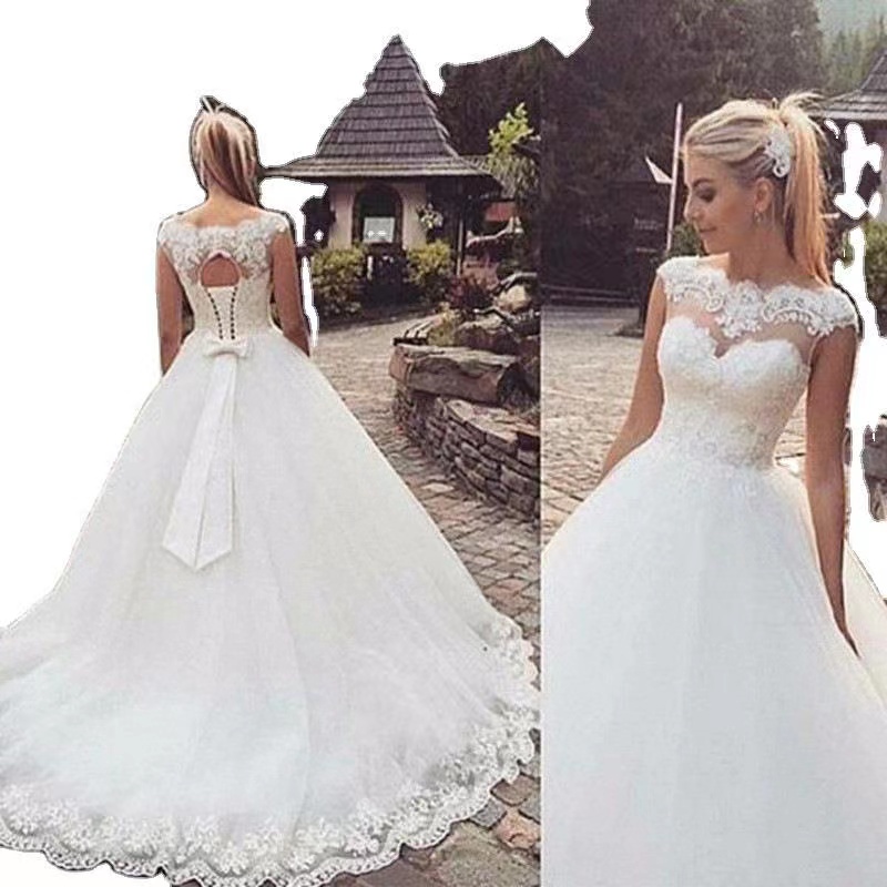 Elegant Plus Size A Line Wedding Dresses For Women Sweetheart Applique Court Train Bridal Gowns Second Reception Dress Party Custom Made Vestidos De N