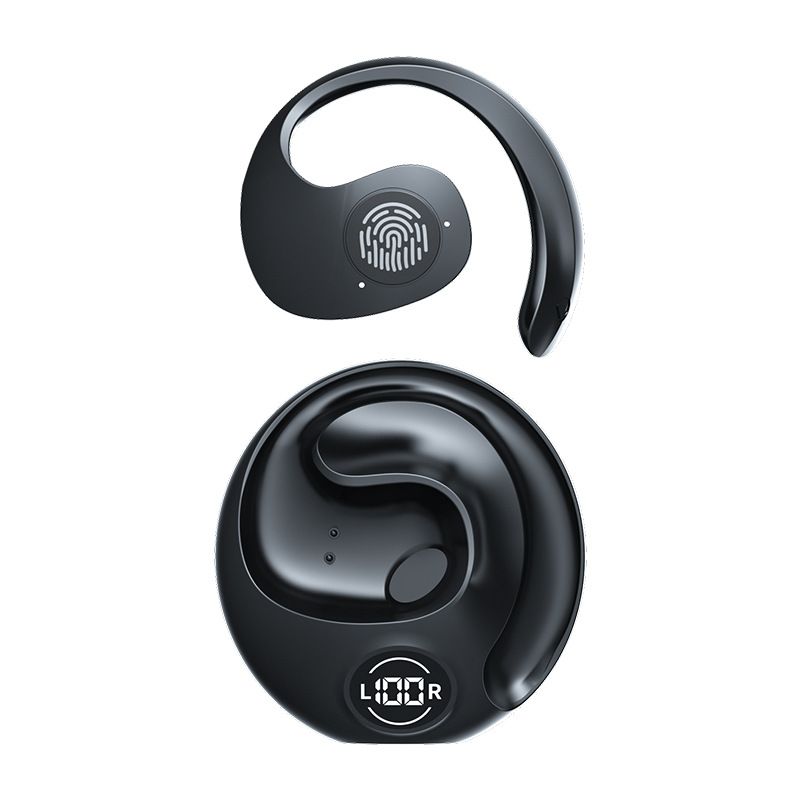 Wireless sport headphone Ear-Hook Earbuds Built-in Microphone TWS Bluetooth headphone JR07 Wireless Earphone LED display high Quality Headphone Noise 