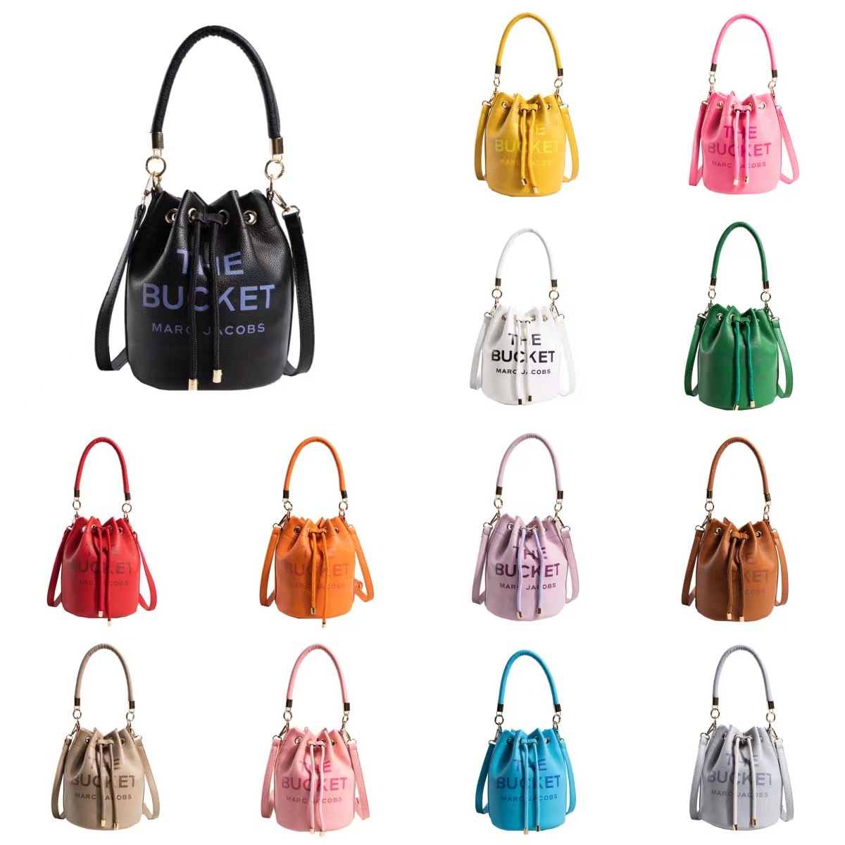 Luxury bucket bag Womens men Designer marc tote bags classic Drawstring shoulder Lady wallet buckets top handle purses handbag Crossbody, White
Luxury bucket bag Womens men Designer marc tote bags classic Drawstring shoulder Lady wallet buckets top handle purses handbag Crossbody, White