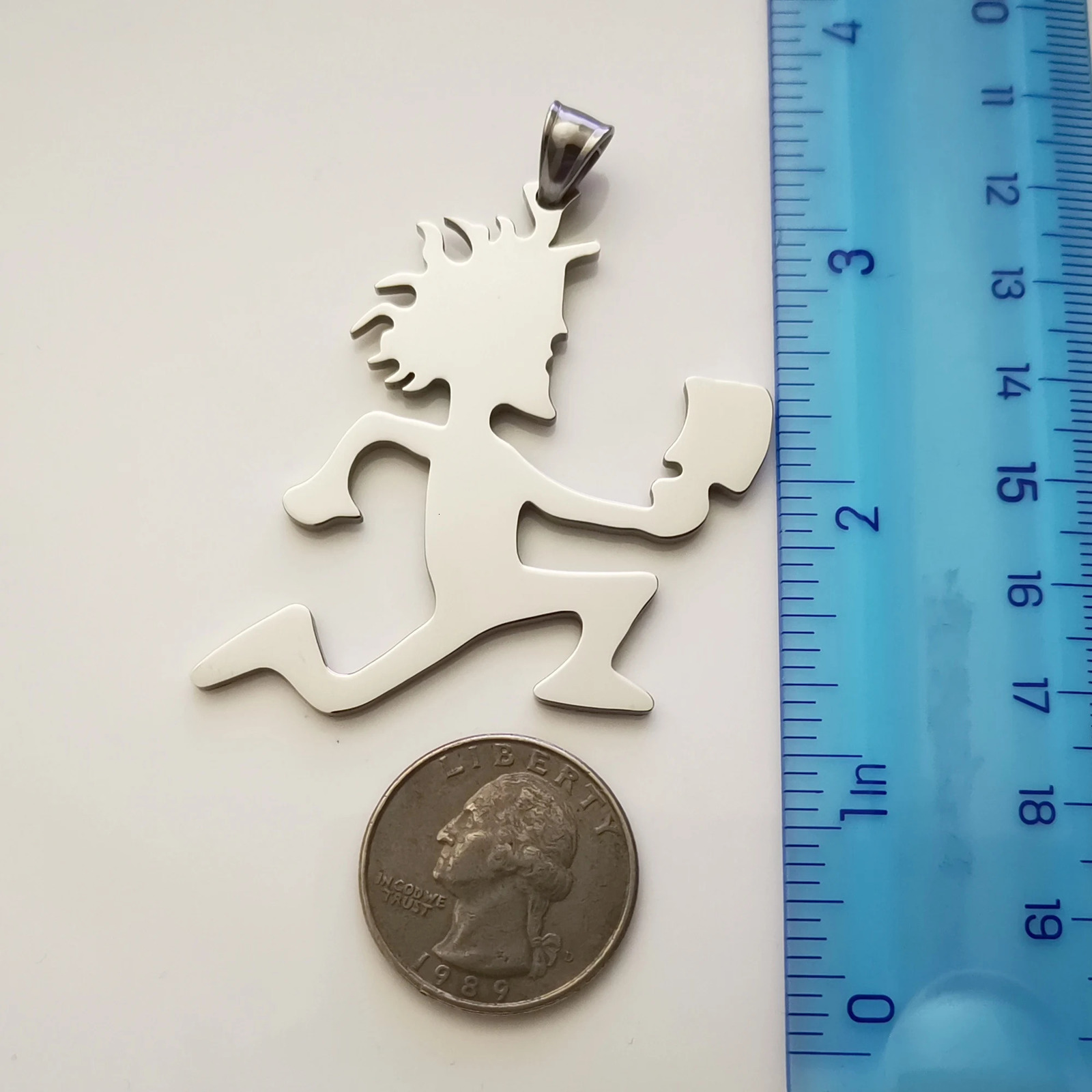 Chokers Polished 2 INCH TALL Classic Hatchetman Pendant INSANE CLOWN POSSE Charms Stainless Steel Hatchet ICP Necklace rolo chain 24'' 23112