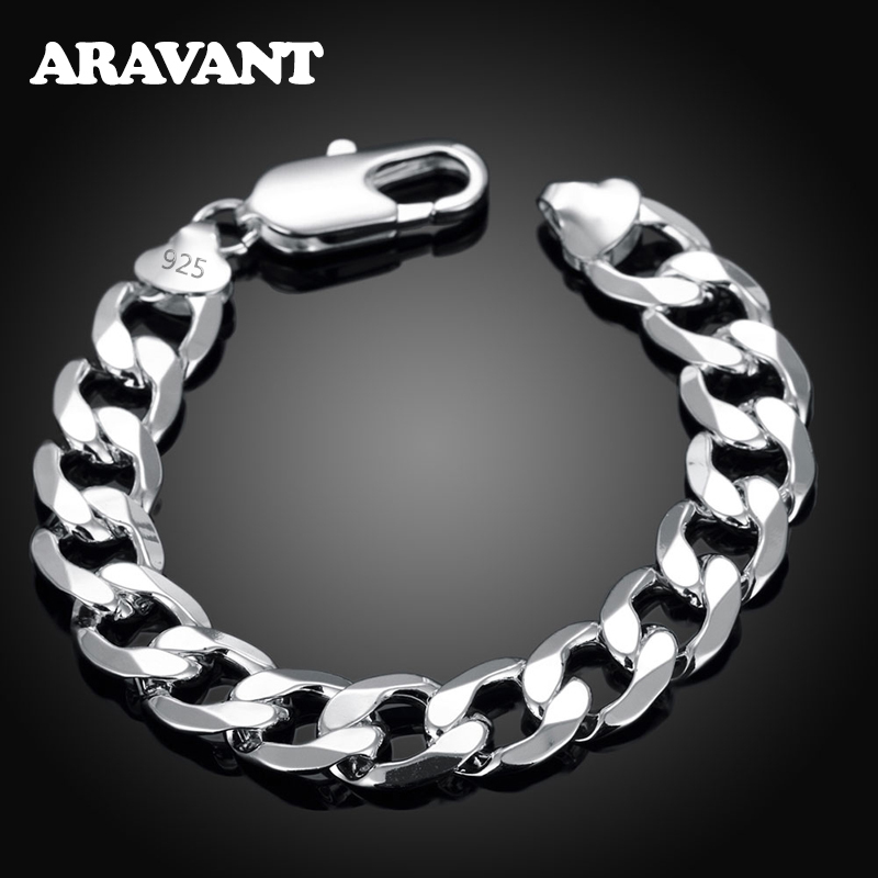 Beaded 925 Silver 8MM 10MM 12MM Flat Sideways Bracelets Chains For Men Fashion Jewelry 230424
Beaded 925 Silver 8MM 10MM 12MM Flat Sideways Bracelets Chains For Men Fashion Jewelry 230424
