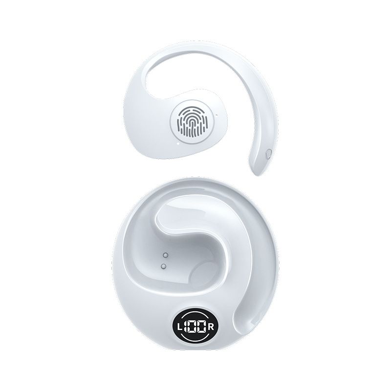 Wireless sport headphone Ear-Hook Earbuds Built-in Microphone TWS Bluetooth headphone JR07 Wireless Earphone LED display high Quality Headphone Noise 