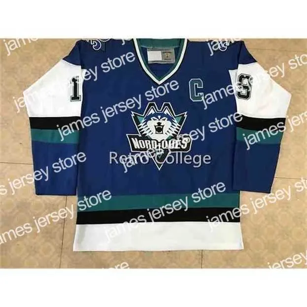College Hockey Wears Nik1 Quebec Nordiques 1995-1996 Pro Wolf 19 Joe Sakic 21 PETER FORSBERG White bule Hockey Jersey Stitched Customized An
College Hockey Wears Nik1 Quebec Nordiques 1995-1996 Pro Wolf 19 Joe Sakic 21 PETER FORSBERG White bule Hockey Jersey Stitched Customized An