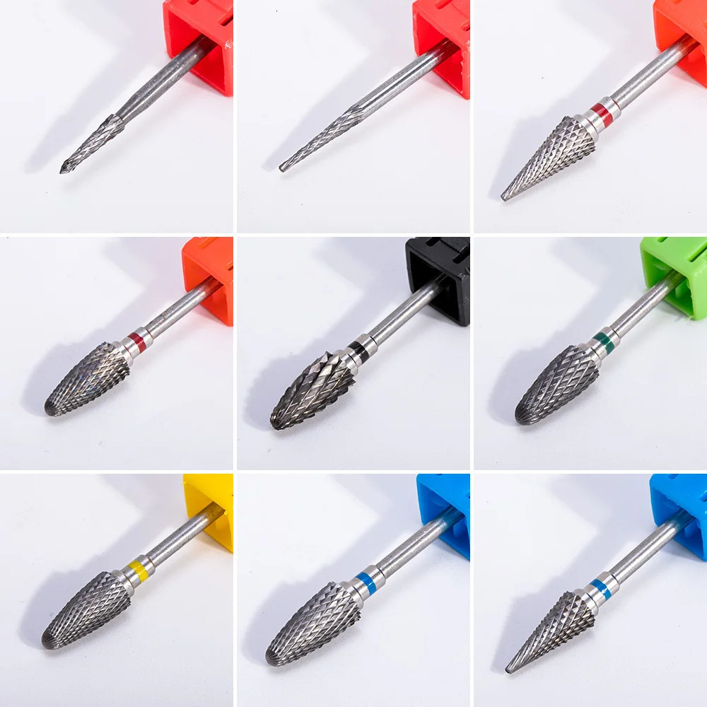 Nail Manicure Set Tungsten Nail Drill Bit Diamond Electric Manicure Drill Bits For Milling Cutter Nail Files Buffer Nail Art Equipment Accessory 23112