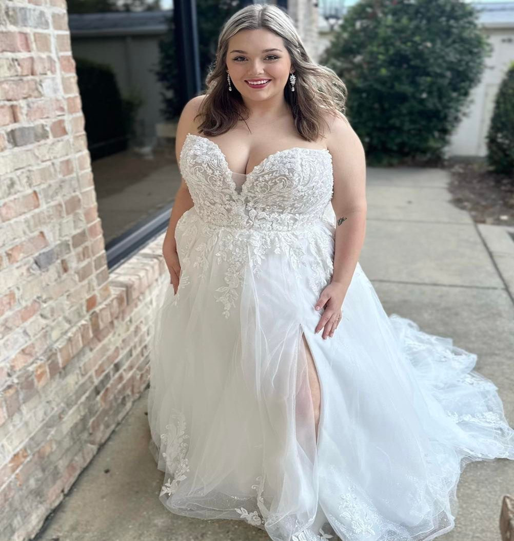 2023 Nov Arabic Aso Ebi Plus Size Lace Beaded Bohemian Wedding Dress High Split Ivory A-line Vintage Summer Bridal Gowns Dresses ZJ311