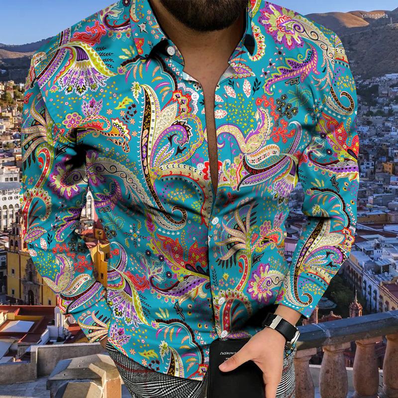 CNLONGBIDA Mens Casual Shirts Mens Summer Shirt Hawaiian Comfortable