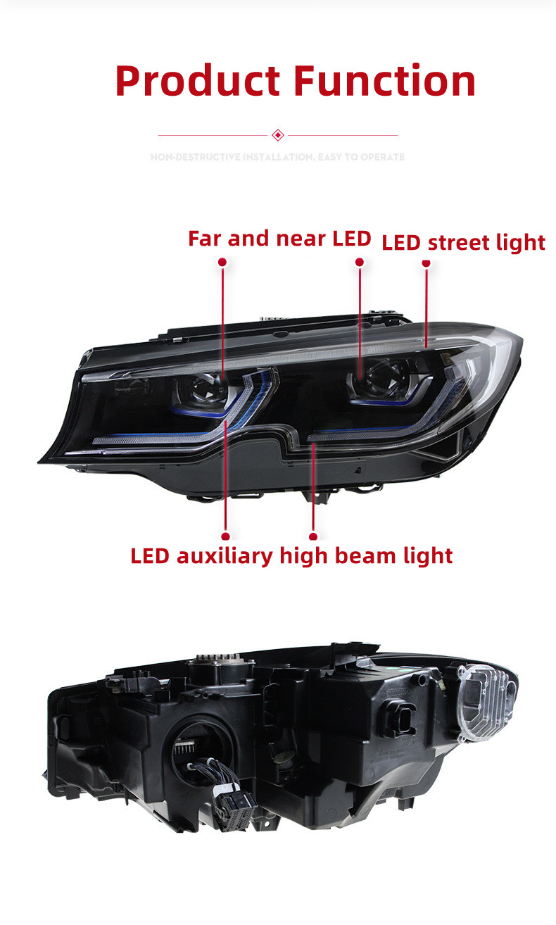 Car Styling For BMW 3 Series G20 Headlight Assembly G28 20 20-20 22 LED Daytime Running Lights Turn Signal Headlights