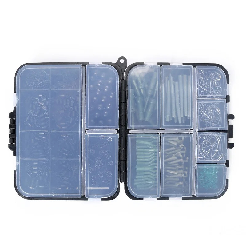 Fishing Accessories 160-420Pcs/Box Carp Fishing Tackle Kit Including Boilie Bait Screw Accessories Swivels Hooks Anti Tangle Sleeves Hook Stop Beads 2