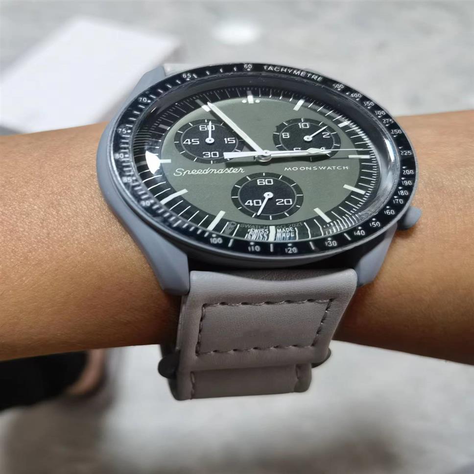 Bioceramic Moonswatch Quarz Chronograph Mens Watch Mission To Mercury 42mm Nylon Luxury Watch James montre de luxe Limited Edition272A
Bioceramic Moonswatch Quarz Chronograph Mens Watch Mission To Mercury 42mm Nylon Luxury Watch James montre de luxe Limited Edition272A