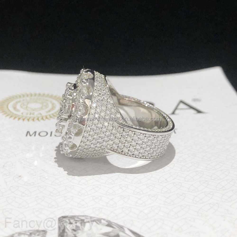 Custom Hip Hop Vvs Moissanite Ring Pass Diamond Tester Iced Out 925 Silver Champion Ring 10k 14k Men Jewelry