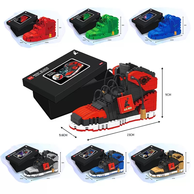 666pcs Mini Building Block Basketball Shoes A J Model Toy Sneakers Build-bricks Set DIY Assembly for Kids Gifts Blocks Toys ZM1014
666pcs Mini Building Block Basketball Shoes A J Model Toy Sneakers Build-bricks Set DIY Assembly for Kids Gifts Blocks Toys ZM1014