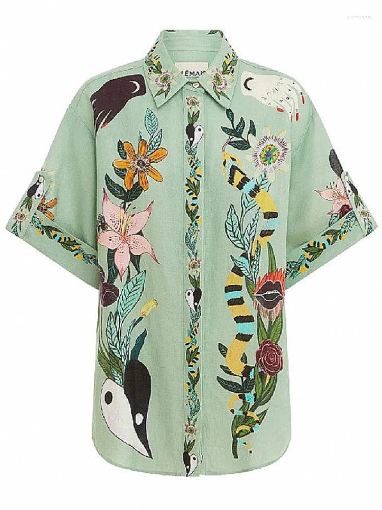 Ethnic Clothing Ethnic Clothing 2 Pieces Set Sexy Fashion Women Dashiki African 2024 Spring Summer Flower Print Short Sleeve Shirt Tops And Shorts Sui