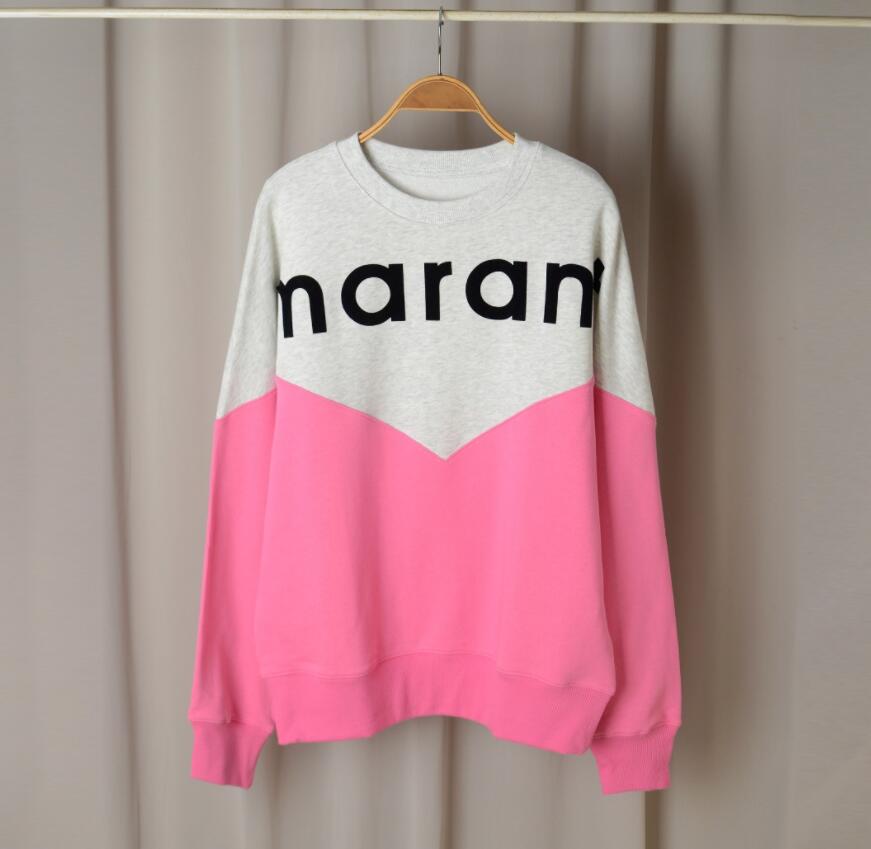 2023ss Isabel Marant Designer Sweatshirts pink Print round Collar Long Sleeve Loose Terry Sweater for Women Fashion Hoodies
2023ss Isabel Marant Designer Sweatshirts pink Print round Collar Long Sleeve Loose Terry Sweater for Women Fashion Hoodies