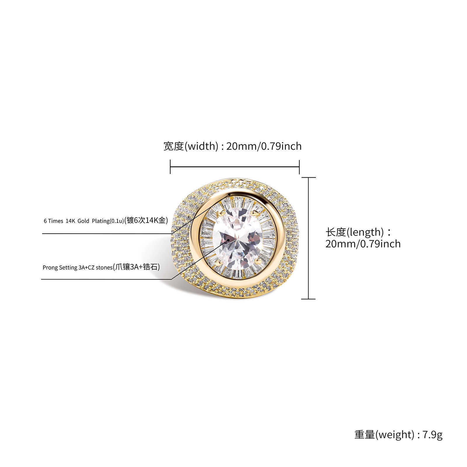 INS Hot Selling Hip Hop Large Zircon Ladder Square Diamond Band Ring For Men And Women Personalized Iced Out Hip Hop Punk Rock Wedding Rapper Finger J