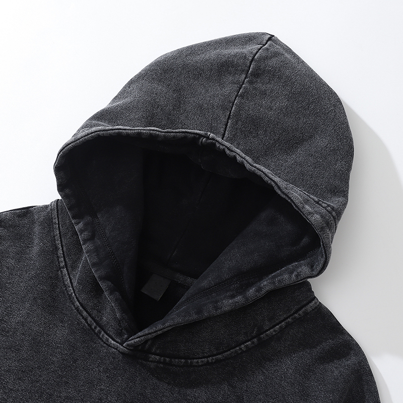 Men's Hoodies Sweatshirts Skull Print Punk Gothic Wash Oversized Sweatshirt Vintage Street Wear Y2K Grunge Hip Hop Original Cotton Loose Hoodie 2