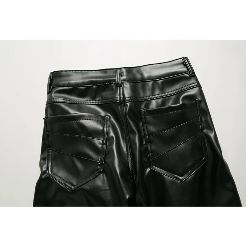Men s Pants Arrived Personality Male Leather Slim Clothing PU 231124