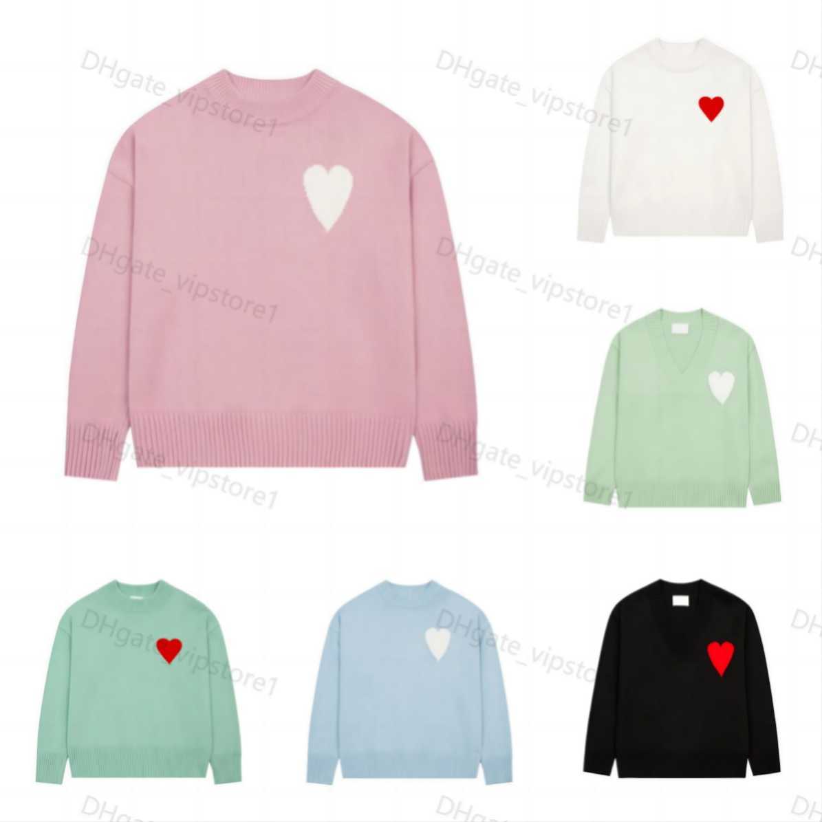 23ss Amis Paris Fashion Mens Designer Amies Knitted Sweater Embroidered Red Heart Solid Color Big Love Round Neck Short Sleeve a T-shirt for Men and Women jm, 17
23ss Amis Paris Fashion Mens Designer Amies Knitted Sweater Embroidered Red Heart Solid Color Big Love Round Neck Short Sleeve a T-shirt for Men and Women jm, 17