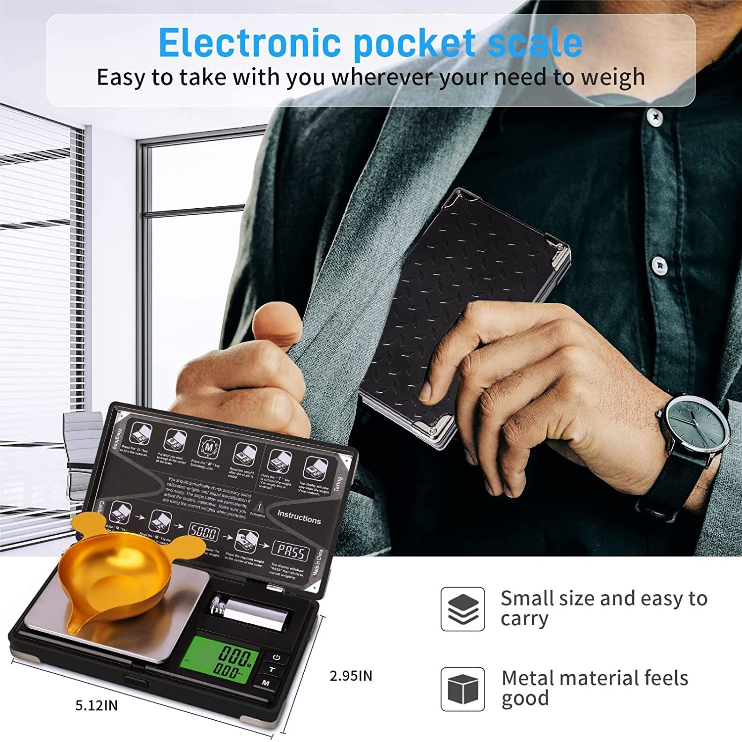 Update Wholesale Weigh Gram Pocket 200G X 0.01G Digital Grams Food Jewelry Black Kitchen Scale With 100G Calibration Weight