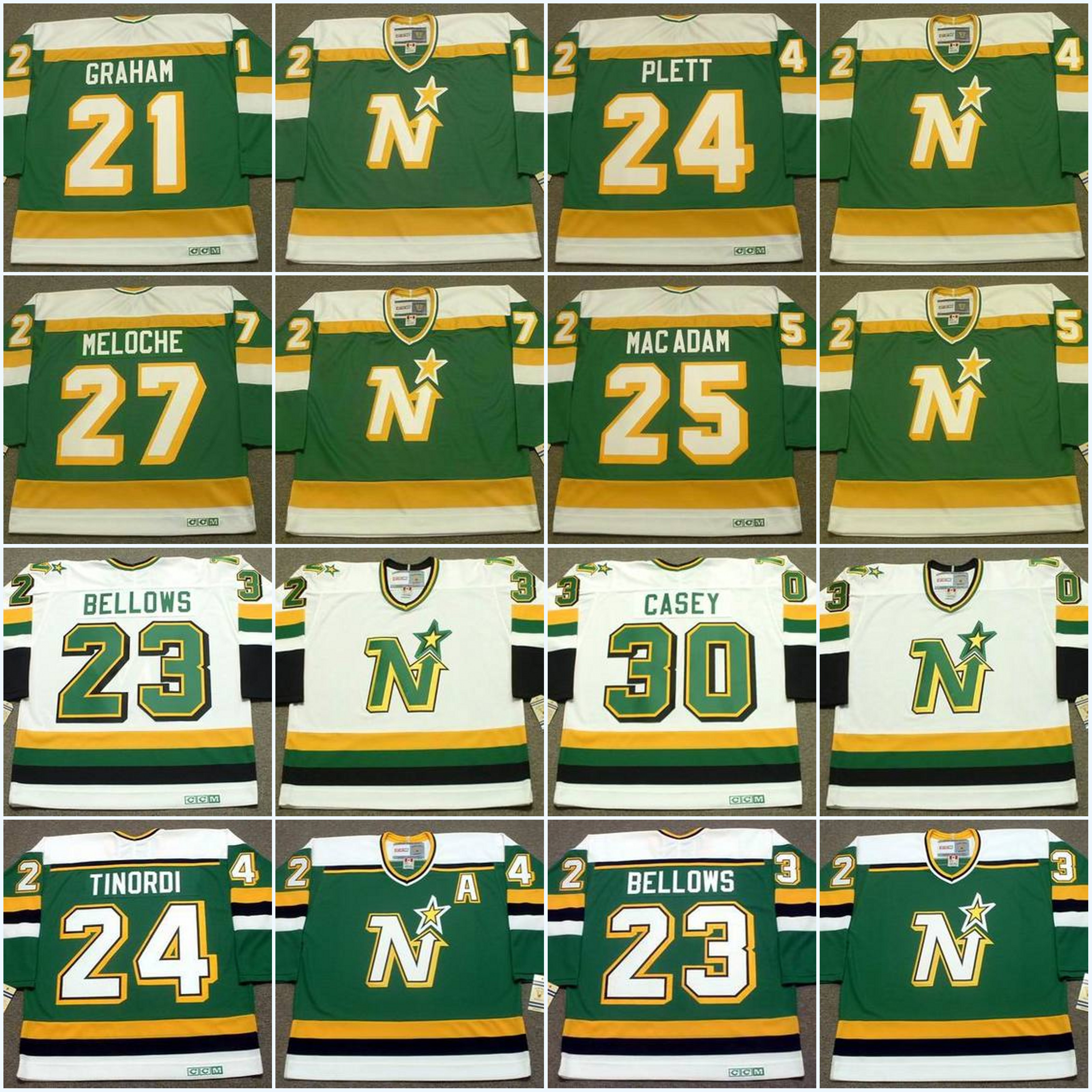 Minnesota 2 Curt Giles North Stars Hockey Jerseys Craig Hartsburg Neal Broten Bill Goldsworthy Dennis Maruk Neal Broten Zach Parise Gordie Roberts J.P. Parise Mike