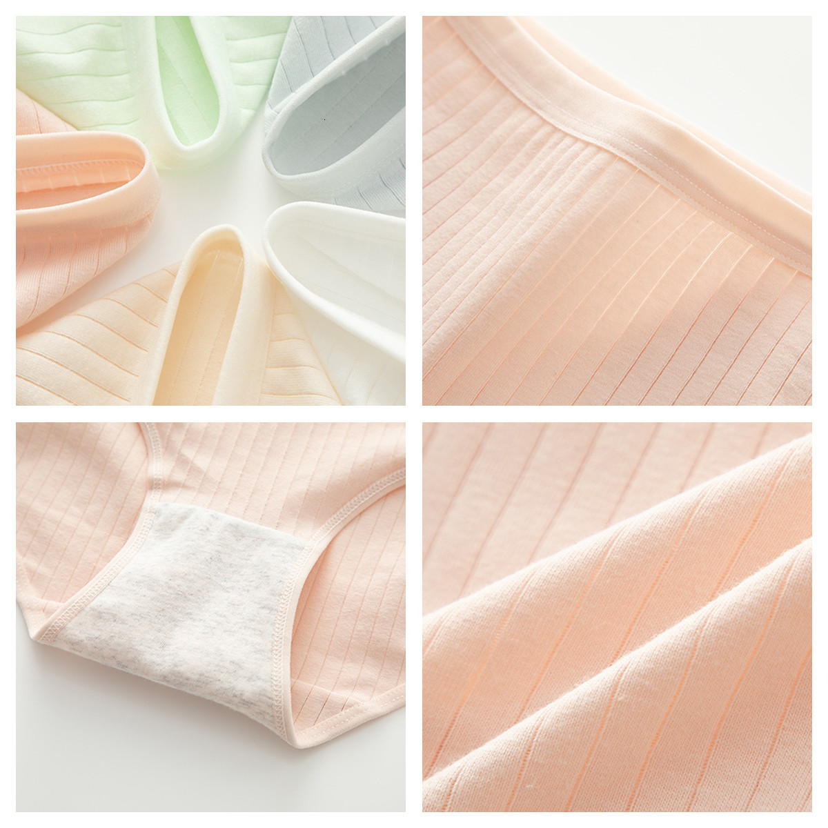 Women's Panties 5PCS/SET Cotton Briefs Women Panties Female Sexy Underwear Briefs Basic Panties Female Underpants Intimates Solid Color Lingerie 