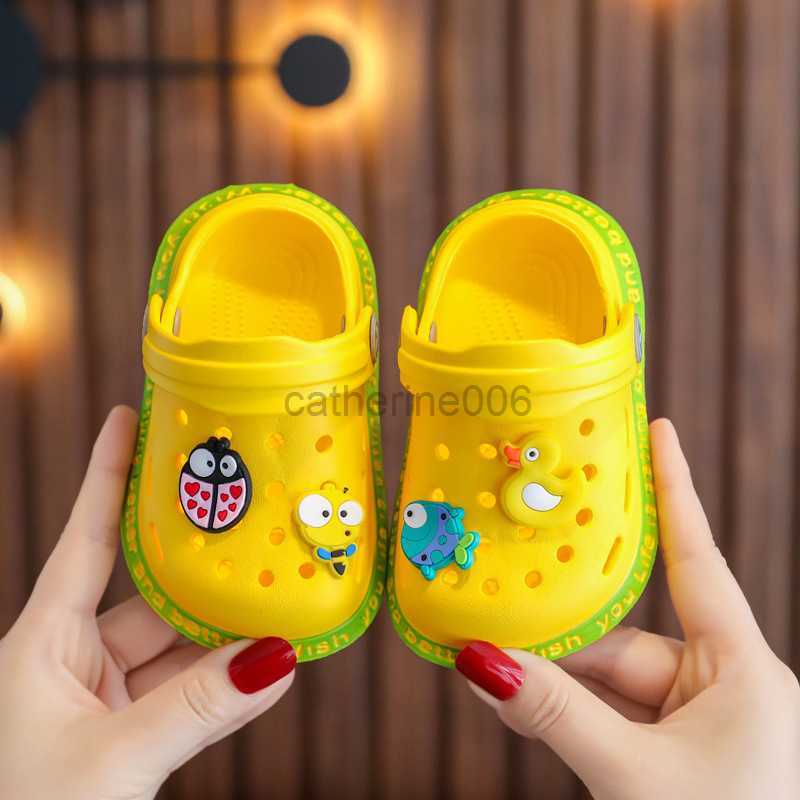 Children Kids Girl Mules Clogs Summer Croc Garden Beach Slippers Sandals Cave Hole Baby Shoes For Girls Boys 2021 kid slippers G1218