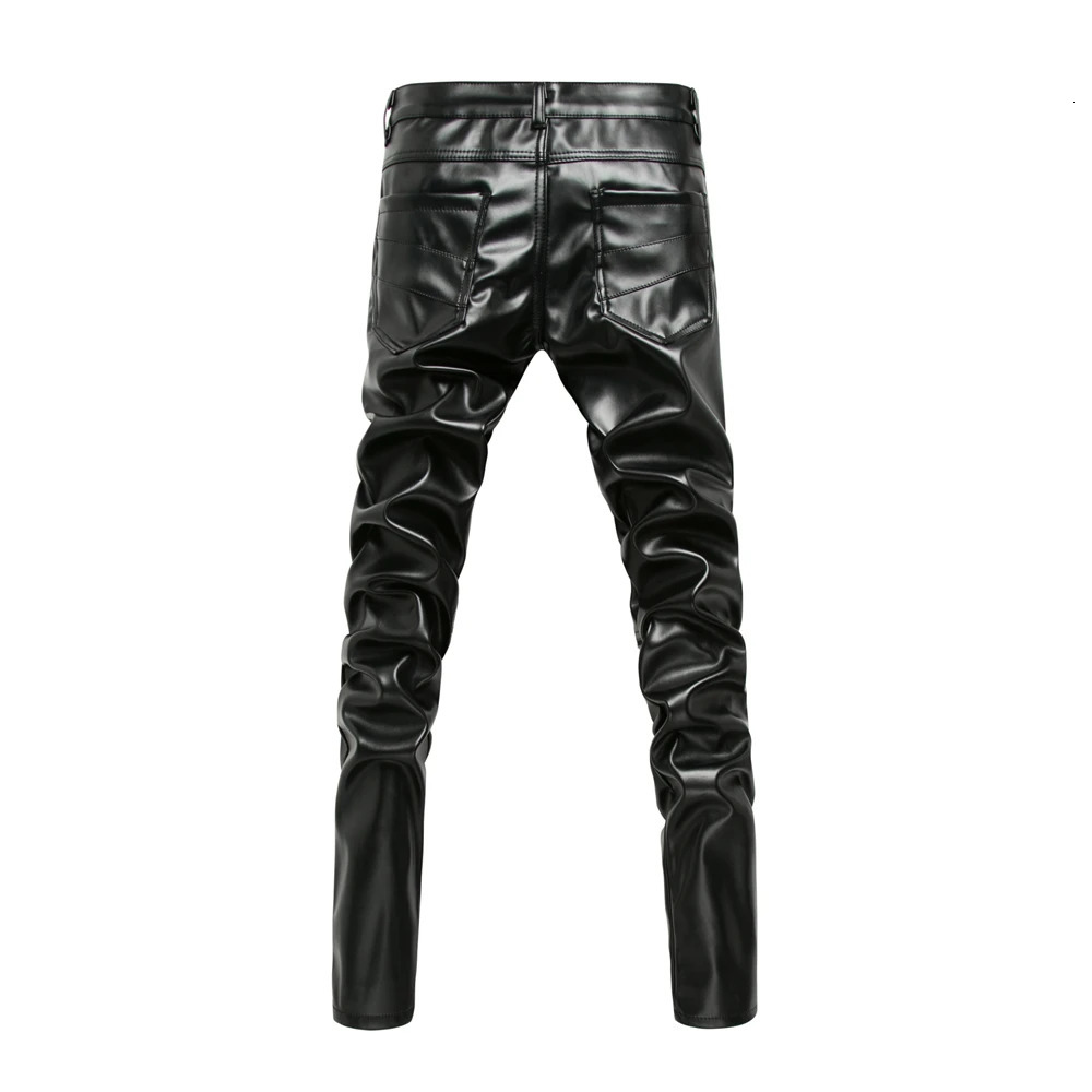 Men s Pants Arrived Personality Male Leather Slim Clothing PU 231124