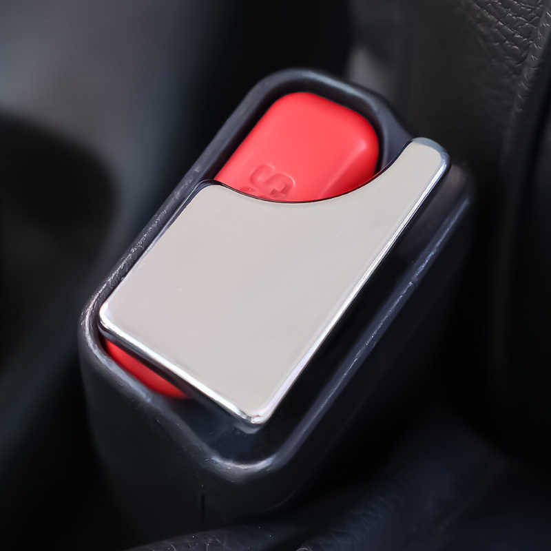 1Pc Hidden Car Seatbelt Buckle Auto Safety Belt Alert Silencer Metal Insert Card Clip Styling Decorate Car Accessories Interior