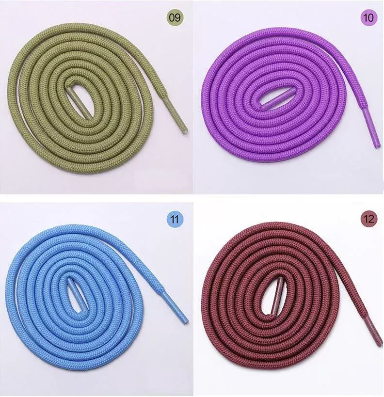 if buyer does not leave a message on the specific color, we will send it randomly Black Red White Round Shoelaces Colorful Lace LetterQquP#