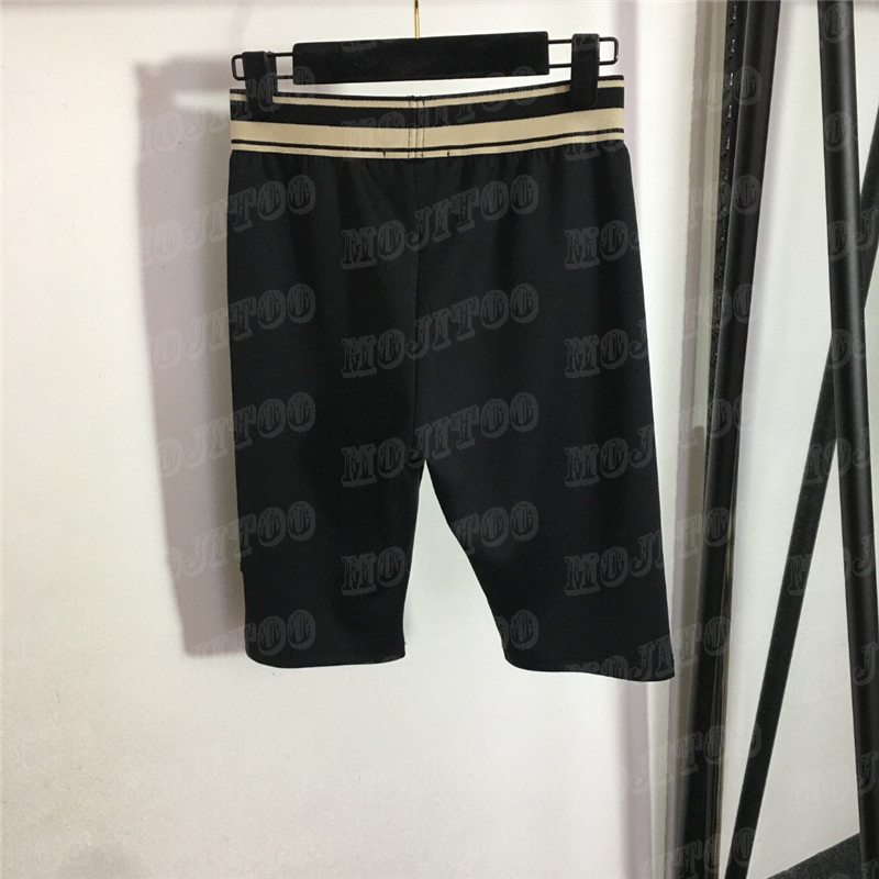 Letter Webbing Yoga Pants Leggings For Women Elastic Waist Slim Tights Woman Jogger Sports Shorts