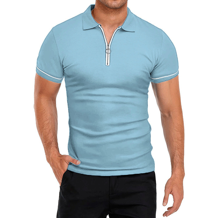 Men's Polos Euro size summer men's polo shirt thin short-sleeved t-shirt men's lapel solid color slim t-shirt top white red s-3xl 23042