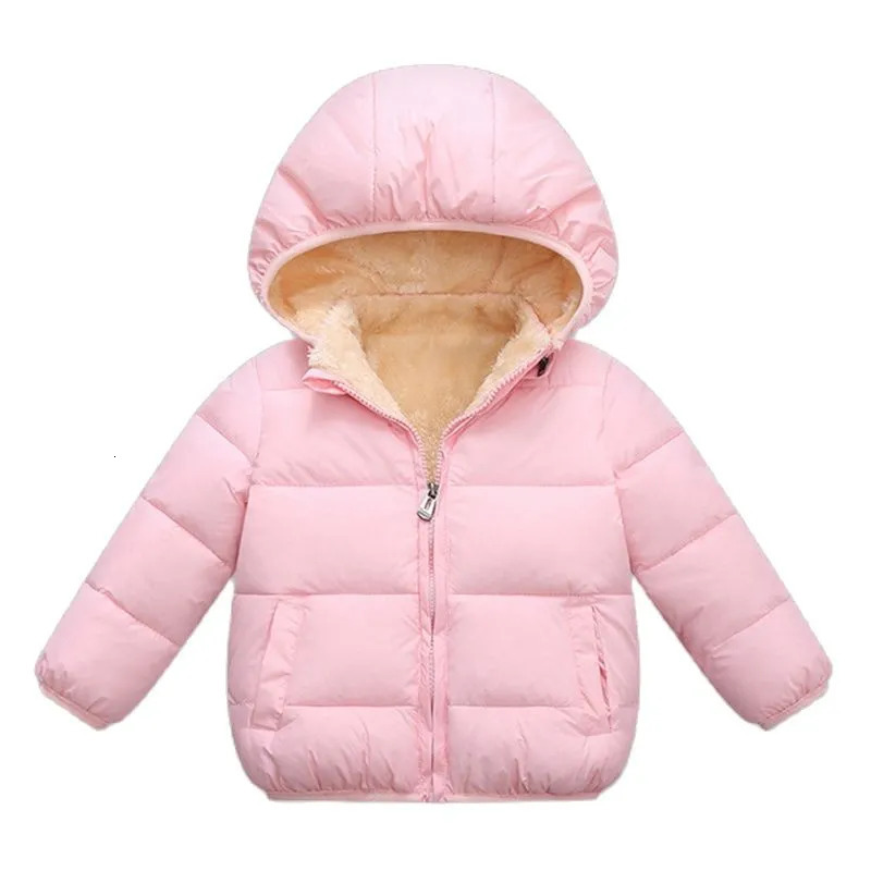 Jackets Baby Kids Boys Winter Thick Coats Warm Cashmere Outerwear For Girls Hooded Jacket Children Clothes Toddler Overcoat 1 6Y 231124