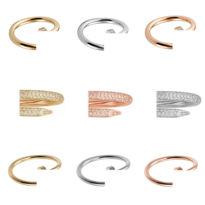 CT Love Ring with 3mm Wedding Ring Woman Jewelry Lover Rings Men Promise Rings with Velet Bag S12101