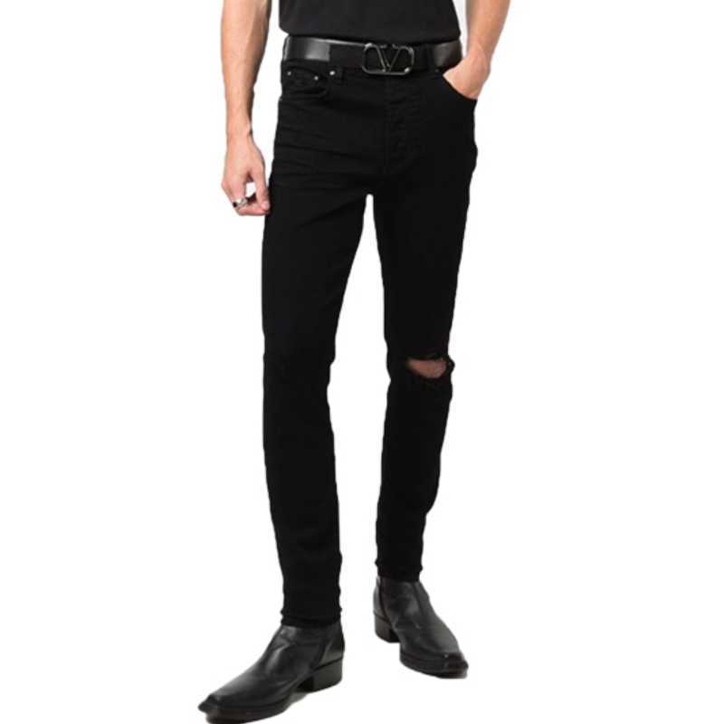 Designer Clothing Luxury Casual Fashion Denim Pants Amiiri Fashion Brand Spring Summer Black Single Knee Pierced Jeans Mens High Street Slim Fit Small Leg Slp Long Pa
Designer Clothing Luxury Casual Fashion Denim Pants Amiiri Fashion Brand Spring Summer Black Single Knee Pierced Jeans Mens High Street Slim Fit Small Leg Slp Long Pa