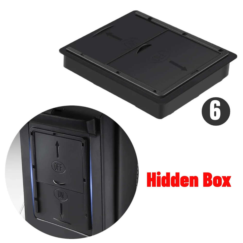 New Flocking Center Console Organizer for Tesla Model 3 2022 Model Y 2023 Center Armrest Hidden Box Cup Holder Interior Accessories