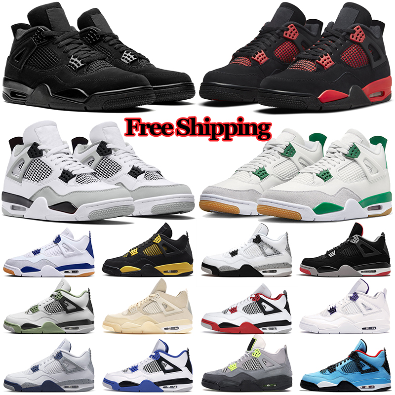 4s Basketball Shoes Jumpman 4 Mens Trainers Military Black Cat Fire Red Thunder Pine Green Sail Seafoam Cactus Jack Men Womens Outdoor Sports Sneakers
4s Basketball Shoes Jumpman 4 Mens Trainers Military Black Cat Fire Red Thunder Pine Green Sail Seafoam Cactus Jack Men Womens Outdoor Sports Sneakers