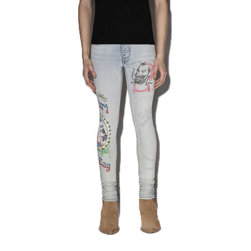 Designer Clothing Luxury Casual Fashion Denim Pants Amiiri Fashion Brand High Street Letter Portrait Milk White Wash Elastic Fashion Slim Fit Men's Jeans, Milky white
Designer Clothing Luxury Casual Fashion Denim Pants Amiiri Fashion Brand High Street Letter Portrait Milk White Wash Elastic Fashion Slim Fit Men's Jeans, Milky white