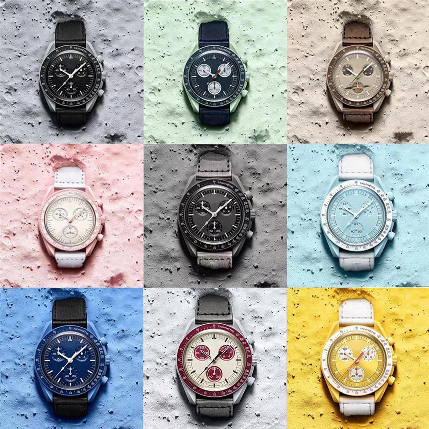 Moonswatch Bioceramic Planet Moon Quarz Watch Mission To Mercury 42mm Full Function Chronograph Luxury Mens Ladies couple joint na268L, Mars
Moonswatch Bioceramic Planet Moon Quarz Watch Mission To Mercury 42mm Full Function Chronograph Luxury Mens Ladies couple joint na268L, Mars