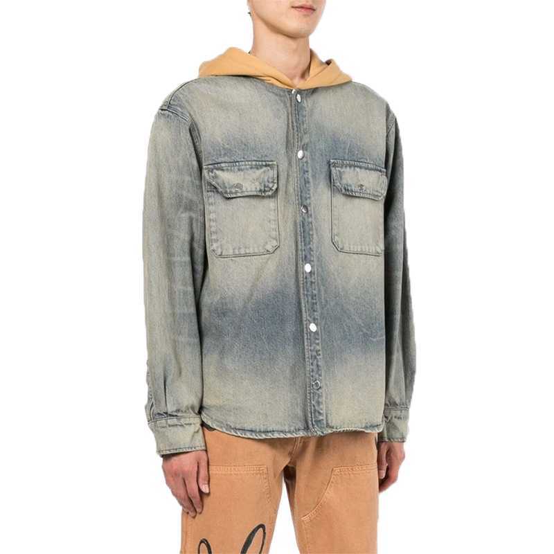 Designer Clothing Casual Coats Amiiri Fashion Brand Autumn Winter New Same Style Old Loose Denim Hooded Jacket Coat Men' Denim Outerwear windbreaker, Shipping fee
Designer Clothing Casual Coats Amiiri Fashion Brand Autumn Winter New Same Style Old Loose Denim Hooded Jacket Coat Men' Denim Outerwear windbreaker, Shipping fee