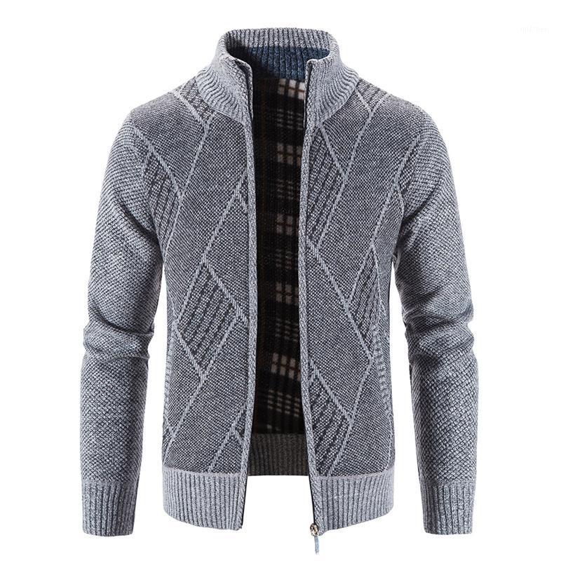 Men's Jackets Winter Warm Thick Long Sleeved Plus Velvet Hoodless Plaid Sweater Cardigan Knitwear Stand Collar Argyle Jacket, Dark grey
Men's Jackets Winter Warm Thick Long Sleeved Plus Velvet Hoodless Plaid Sweater Cardigan Knitwear Stand Collar Argyle Jacket, Dark grey