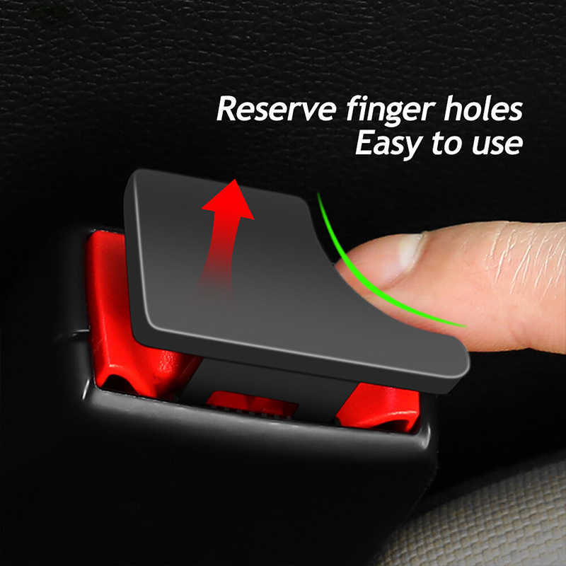 1Pc Hidden Car Seatbelt Buckle Auto Safety Belt Alert Silencer Metal Insert Card Clip Styling Decorate Car Accessories Interior