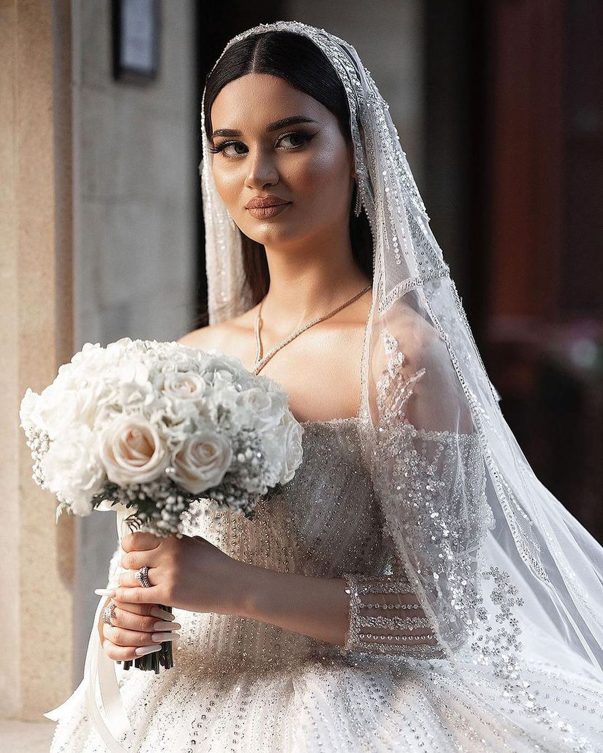 Luxury Ruffles Skirt Ball Gown Wedding Dresses For Woman 2024 Shiny Sequins Sweetheart Sexy Bride Dress Custom Made