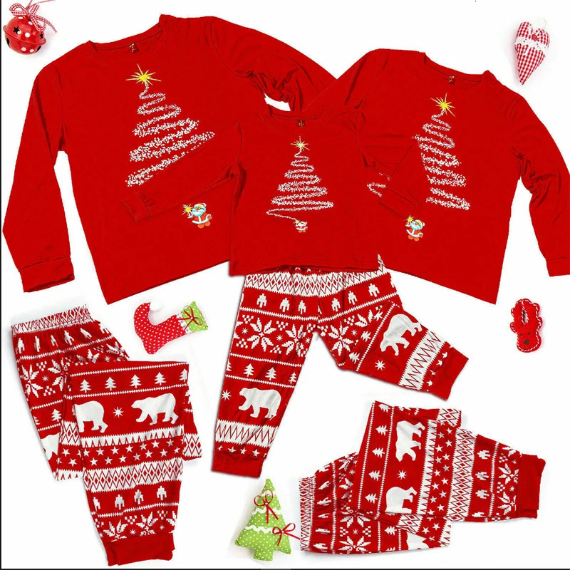 Family Matching Outfits Family Matching Outfits Red Christmas Pajamas Sets Father Mother Daughter and Son Pyjamas Aldult Kids Xmas Family Clothing 231