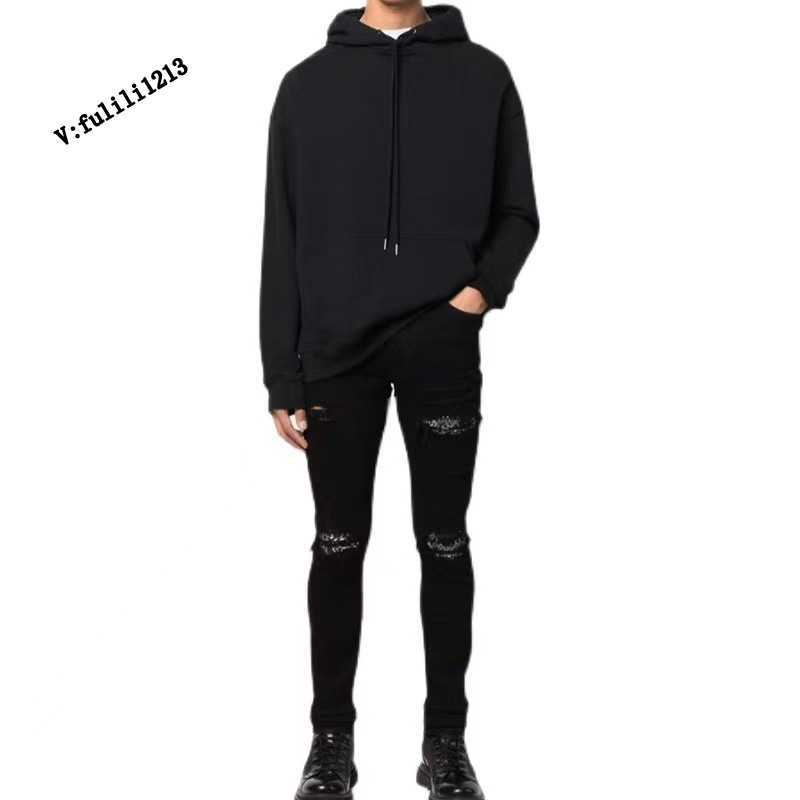Designer Clothing Luxury Casual Fashion Denim Pants Amiiri Old Washed Broken Waist FlowerFruit Slim Fit Jeans for Men's High Street Fashion Brand, Black
Designer Clothing Luxury Casual Fashion Denim Pants Amiiri Old Washed Broken Waist FlowerFruit Slim Fit Jeans for Men's High Street Fashion Brand, Black