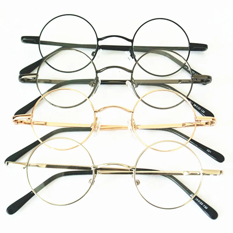 Sunglasses Frames 60s Vintage 38mm small Round Eyeglass Spring Hinges myopia Rx able Glasses Spectacles come with clear lenses 231123