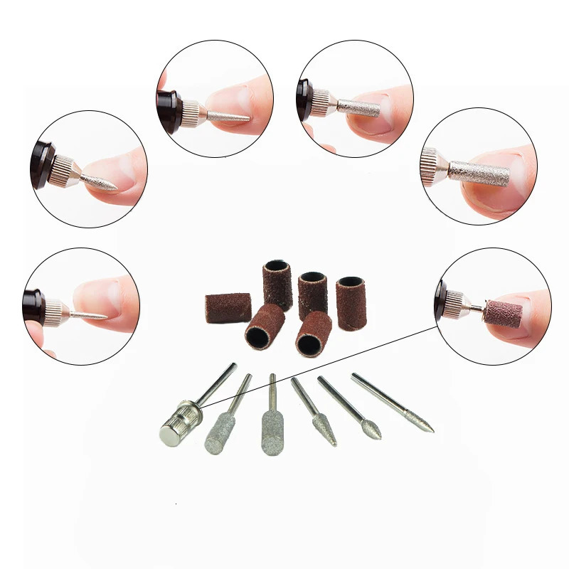 Nail Manicure Set Professional Electric Nail Drill Machine Pedicure Manicure Drill Set Milling Cutters Set Nail File 20000RPM Polishing Equipment 2311