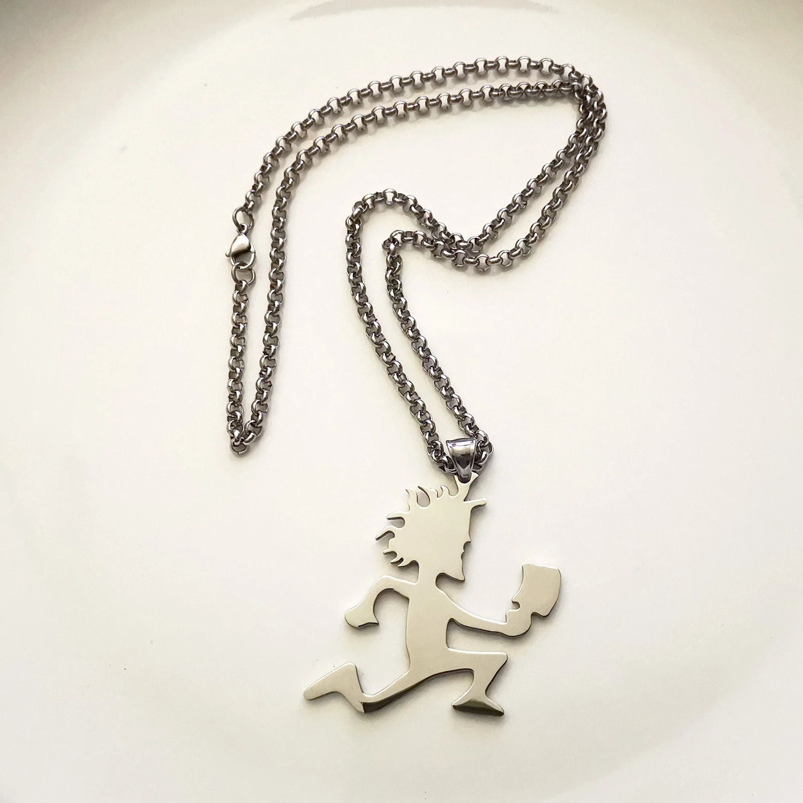 Chokers Polished 2 INCH TALL Classic Hatchetman Pendant INSANE CLOWN POSSE Charms Stainless Steel Hatchet ICP Necklace rolo chain 24'' 23112