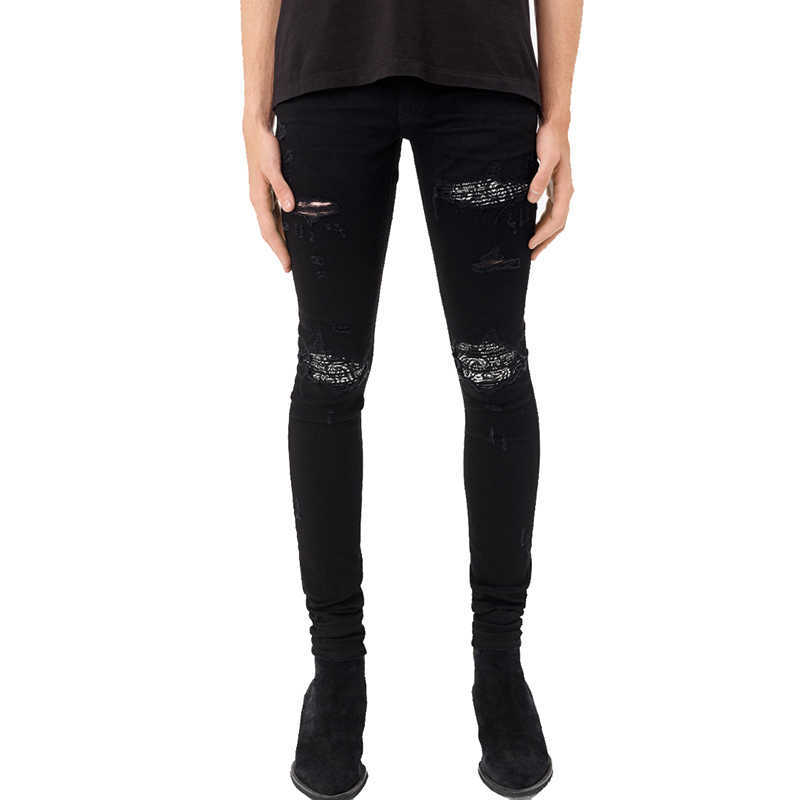 Designer Clothing Denim Pants Amiiri Jeans 23ss Mx1 Split Leather Slp Knife Cut Hole Trendy Fit Jeans Distressed Ripped Skinny Motocycle Biker Straight Rock Pants, Elegant black cashew flower
Designer Clothing Denim Pants Amiiri Jeans 23ss Mx1 Split Leather Slp Knife Cut Hole Trendy Fit Jeans Distressed Ripped Skinny Motocycle Biker Straight Rock Pants, Elegant black cashew flower