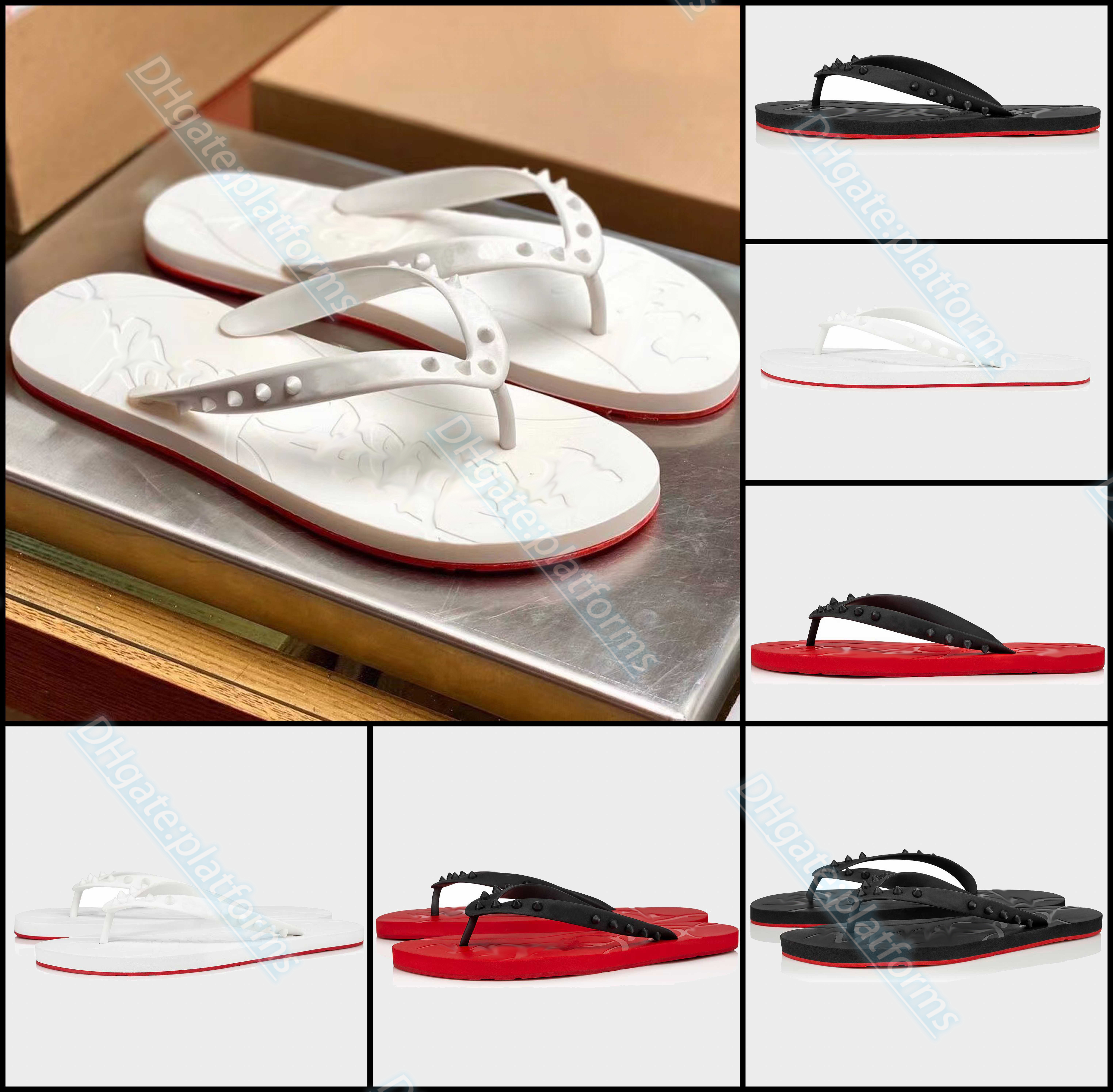 slipper designer woman sandal man slide Loubi Flip rivet thong sandals rubber slim straps glossy flip-flops summer pool outside shoe with box, #2 black
slipper designer woman sandal man slide Loubi Flip rivet thong sandals rubber slim straps glossy flip-flops summer pool outside shoe with box, #2 black