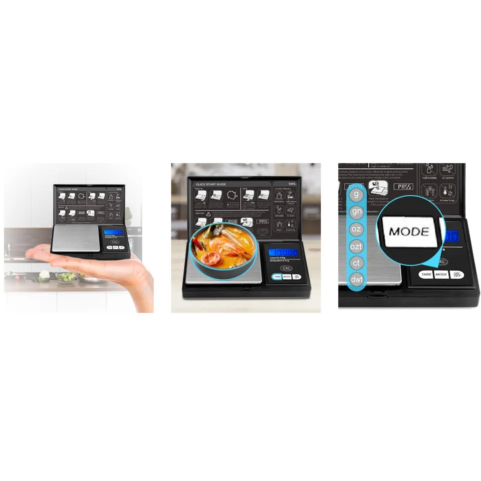 Update Wholesale Weigh Gram Pocket 200G X 0.01G Digital Grams Food Jewelry Black Kitchen Scale With 100G Calibration Weight